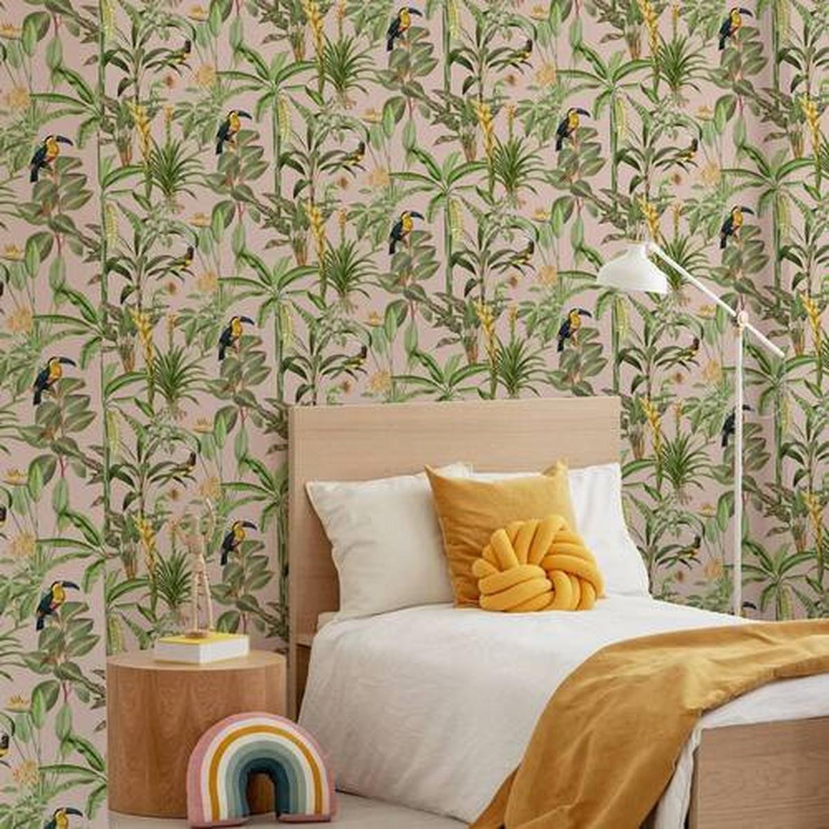 Vliestapete 112043 - Pink/Gelb, Basics, Papier/Kunststoff (52/1005cm)