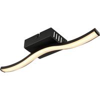 STROPNÉ LED SVIETIDLO PLOP - čierna/opálová, Modern, kov/plast (34,3/7/6,4cm) - Mömax