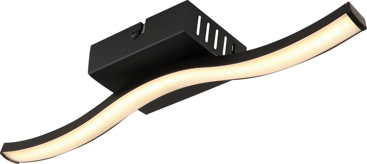 STROPNÉ LED SVIETIDLO PLOP - čierna/opálová, Modern, kov/plast (34,3/7/6,4cm) - Mömax