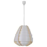 Hängeleuchte Malmö H: ca. 144 cm 1-flammig - Beige, Design, Holz/Kunststoff (37/36cm) - Näve