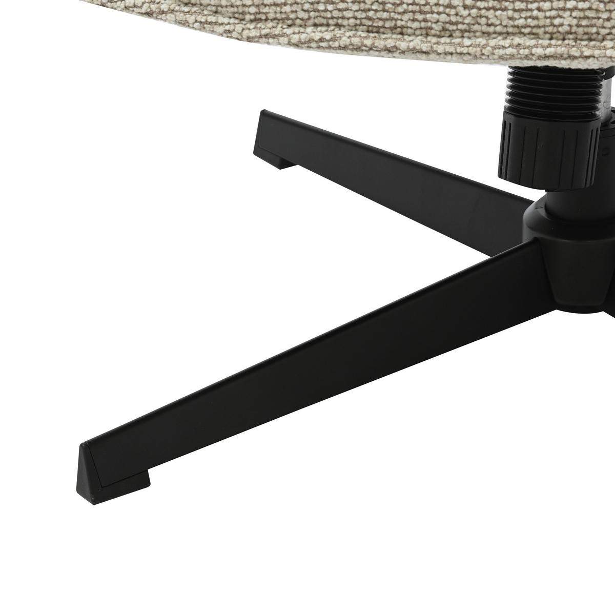 Relaxsessel Bogota Beige, 360° Drehbar - Beige/Schwarz, MODERN, Textil/Metall (76/101/86cm) - Luca Bessoni