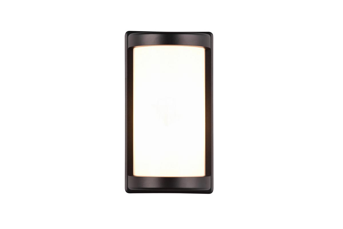 AUßENWANDLEUCHTE 10W, Schwarz, Weiß - Schwarz/Weiß, Design, Kunststoff/Metall (26,5/14,5/10cm)