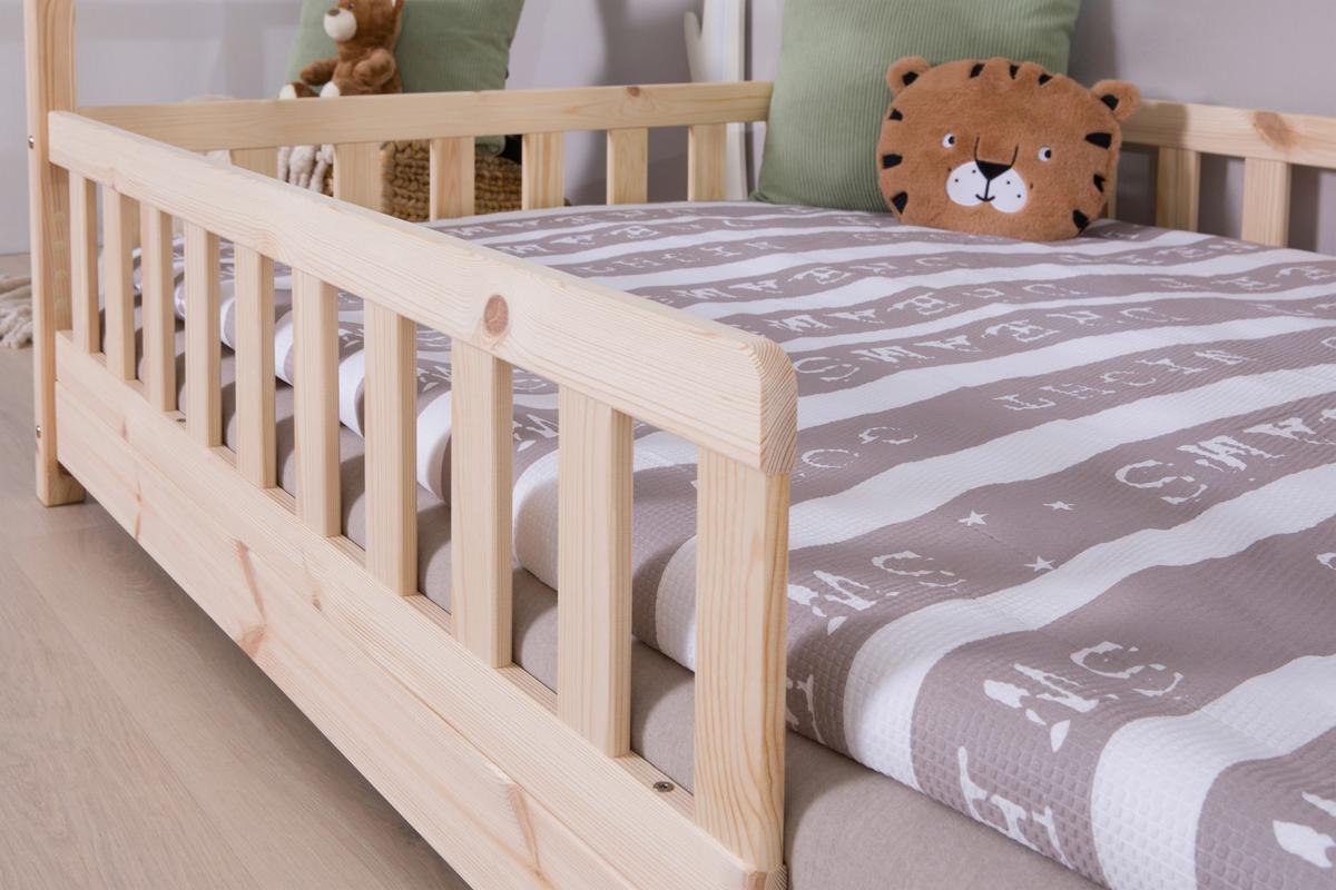 Hausbett Lou Naturfarben B: 140 Cm - Naturfarben/Weiß, MODERN, Holz/Textil (140/200cm) - MID.YOU