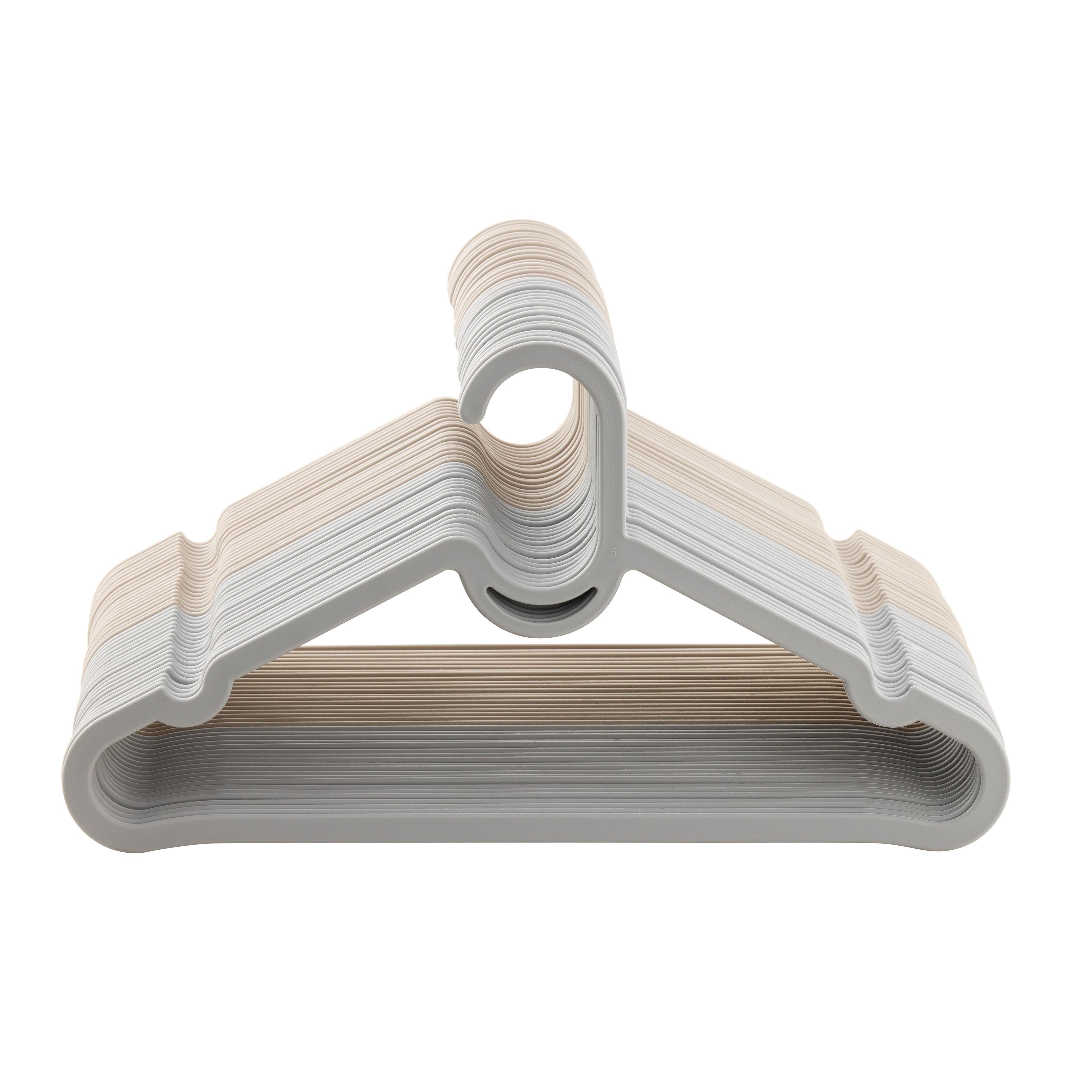 Sada šatních ramínek MARA - 20 PCS - světle šedá/béžová, Moderní, plast (39/20,5/6,3cm) - Mömax