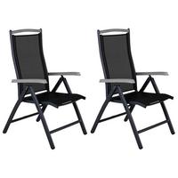 Gartensessel-set Albany - Schwarz, KONVENTIONELL, Metall (60/110/73cm) - Gardenson