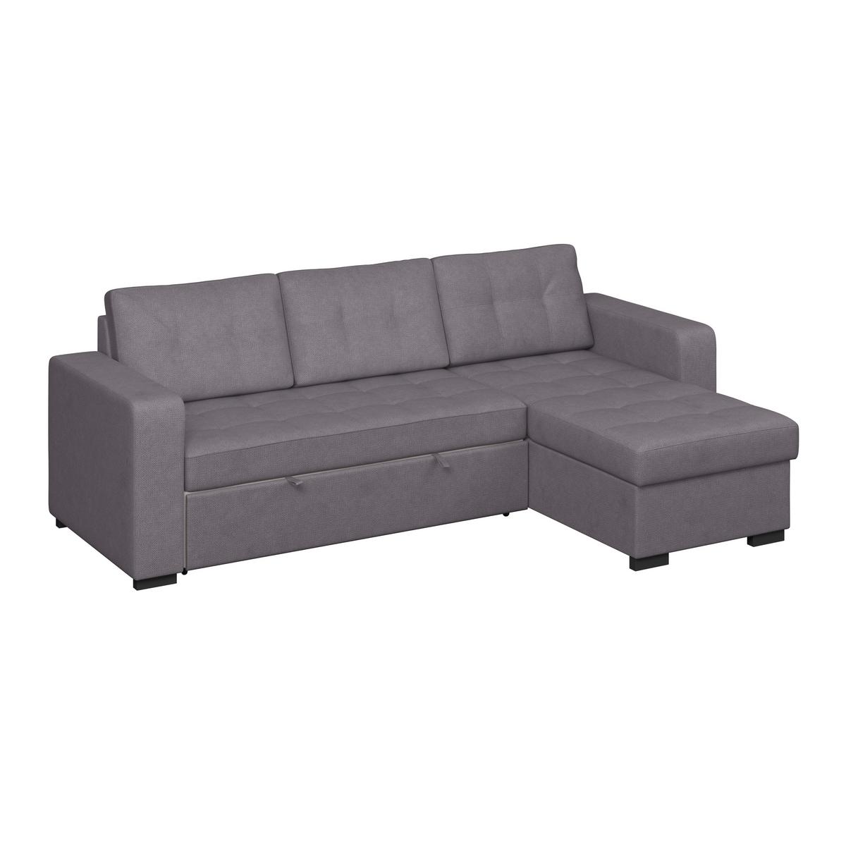 Ecksofa Turin Dunkelgrau, 239x160cm - Dunkelgrau, Trend, Holz/Textil (239/160cm)