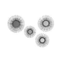 Spiegelset Duke 525 4-Er Set Silber - Silberfarben, Basics, Metall (38/38/8cm) - Kayoom