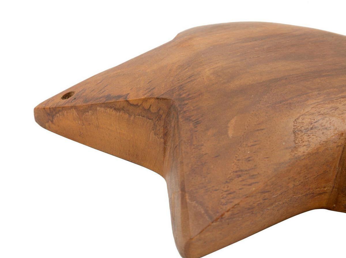 Skulptur Bintang Teak Braun, B: 19 cm - Braun, Basics, Holz (19/19/5cm)