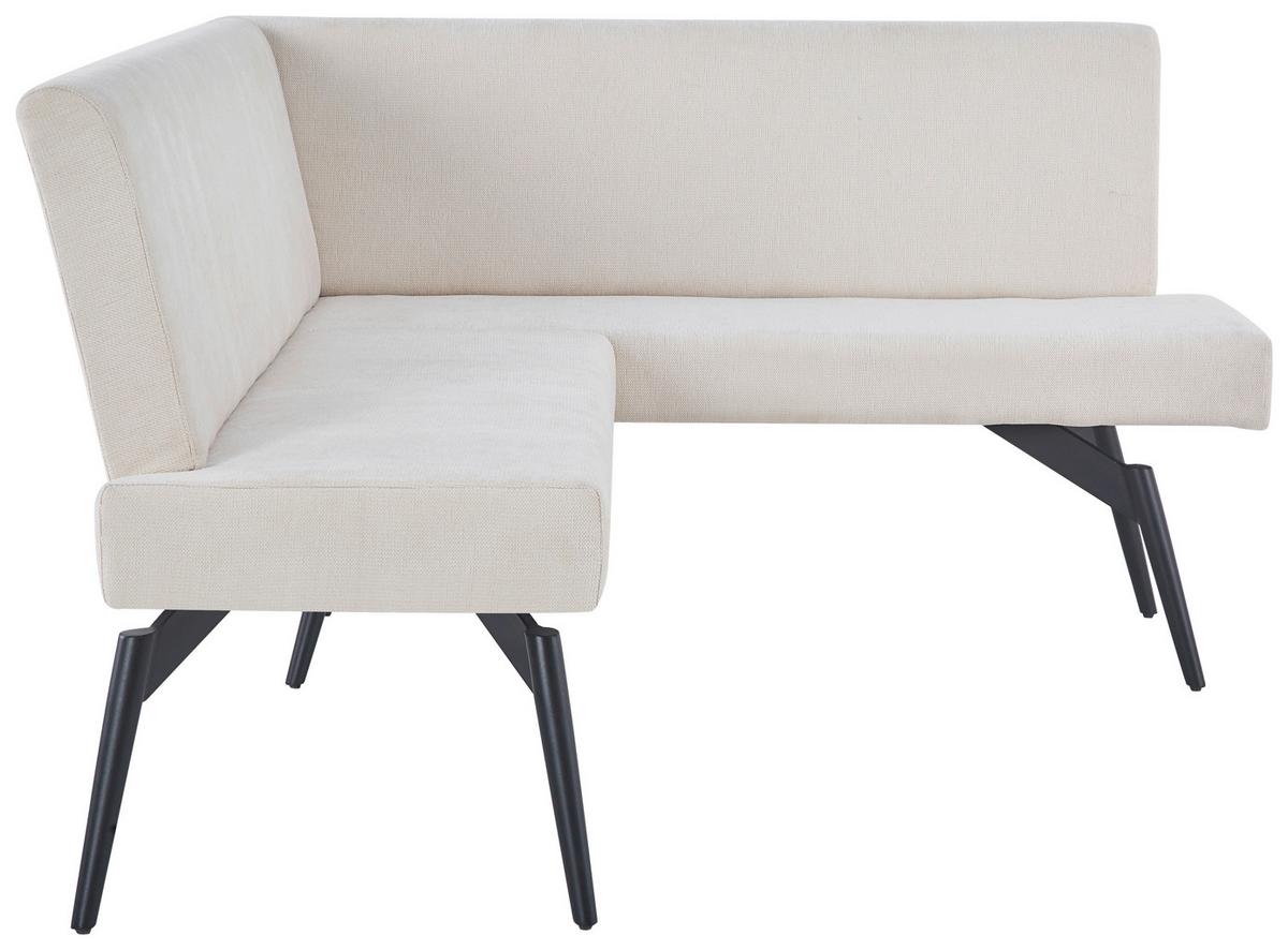 Eckbank Tinos Beige, S: 190x150 cm - Beige/Schwarz, KONVENTIONELL, Textil/Metall (190/150cm) - MID.YOU