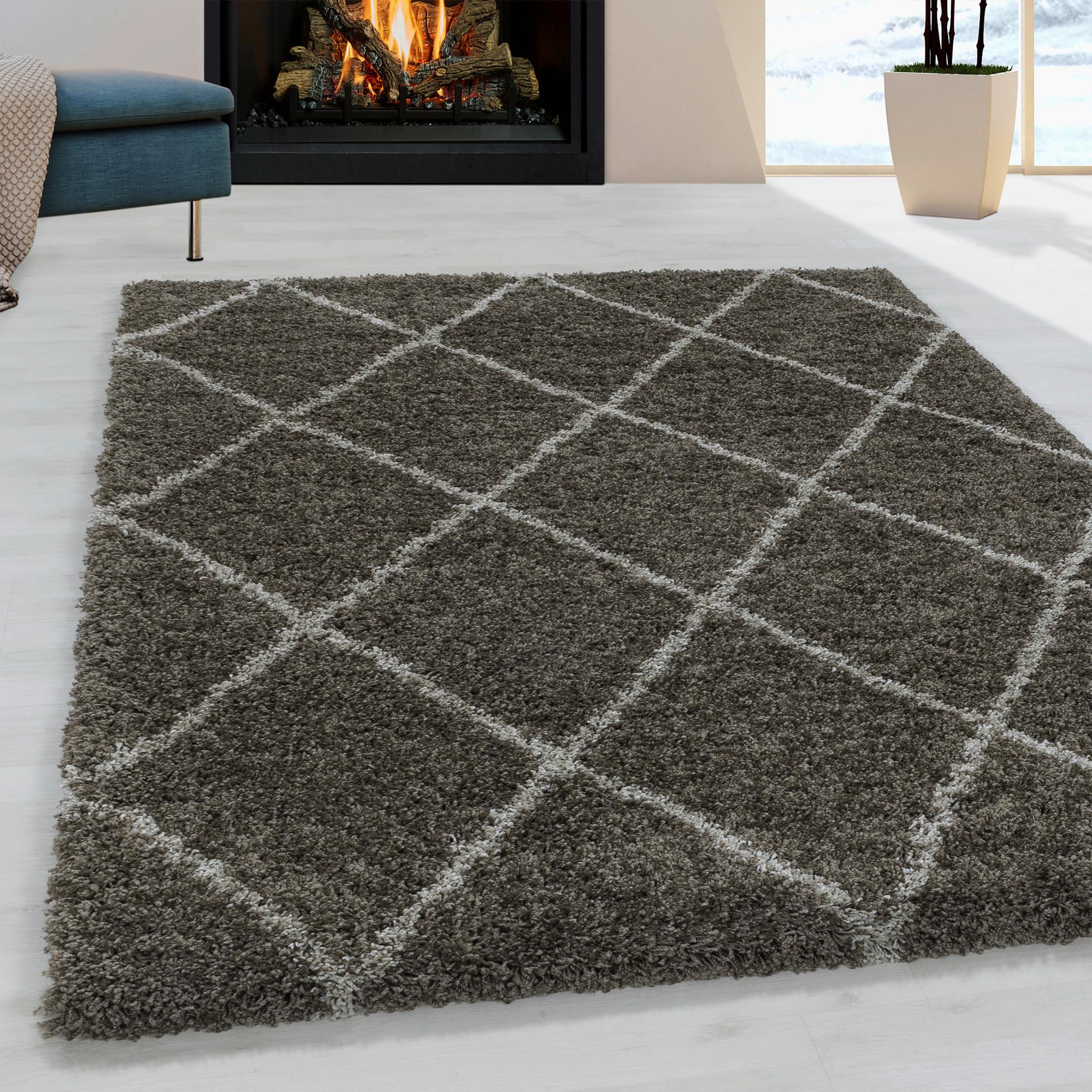 Hochflor Teppich Taupe Alvor 160x230 cm - Taupe, Basics, Textil (160/230cm)
