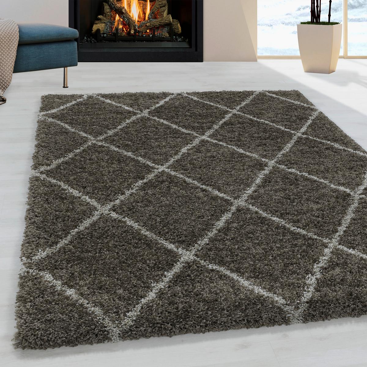 Hochflor Teppich Taupe Alvor 80x150 cm - Taupe, Basics, Textil (80/150cm)