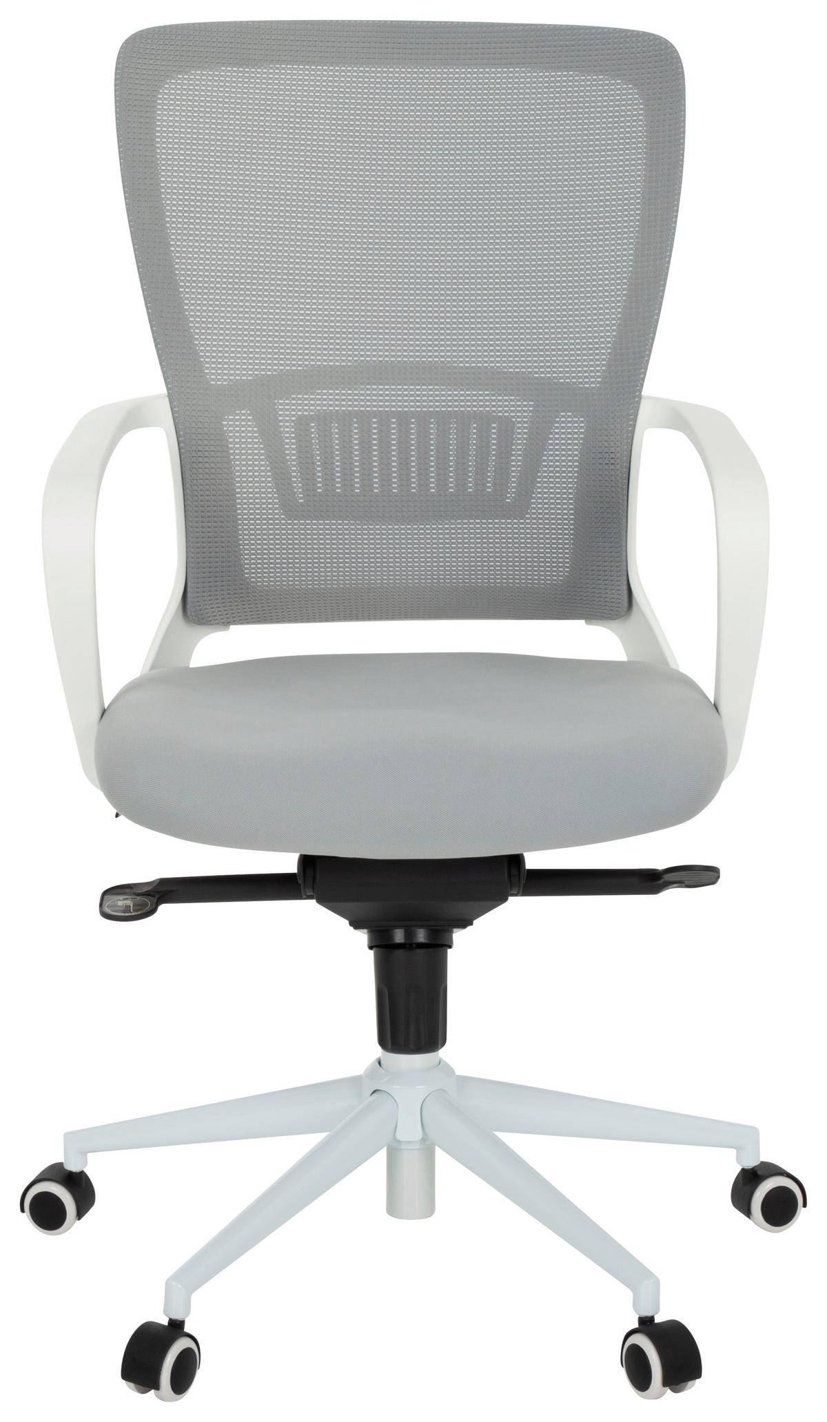 Drehstuhl Estria Grau/Weiß - Weiß/Grau, MODERN, Kunststoff/Textil (56/107/58cm) - MID.YOU