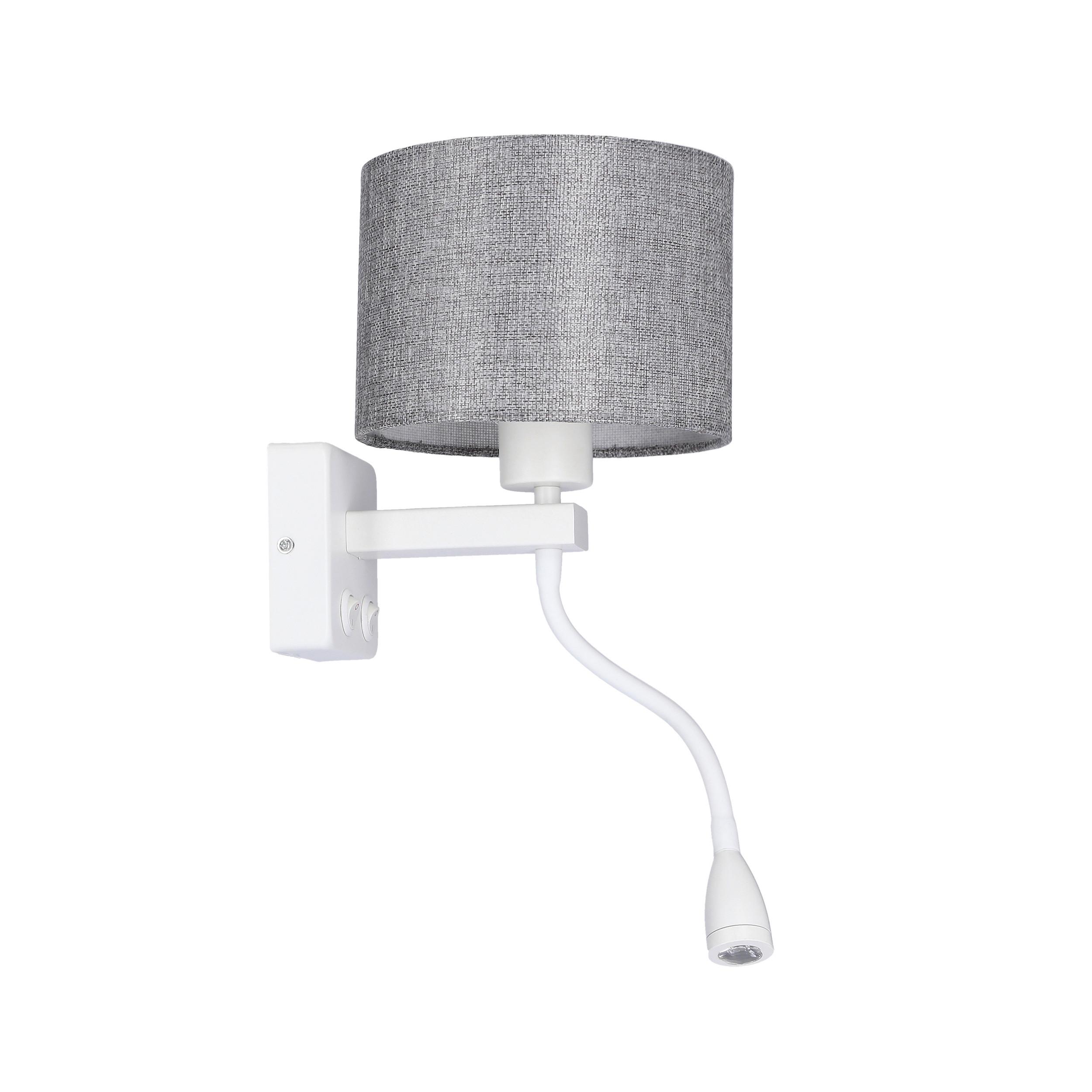 Wandleuchte 21-75383 - Weiß, Natur, Metall (22/18/44cm)