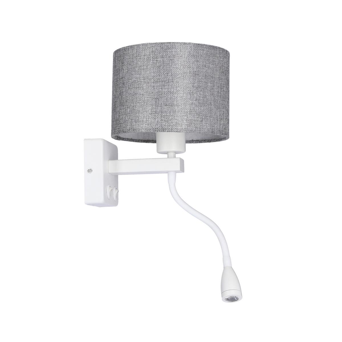 Wandleuchte 21-75383 - Weiß, Natur, Metall (22/18/44cm)