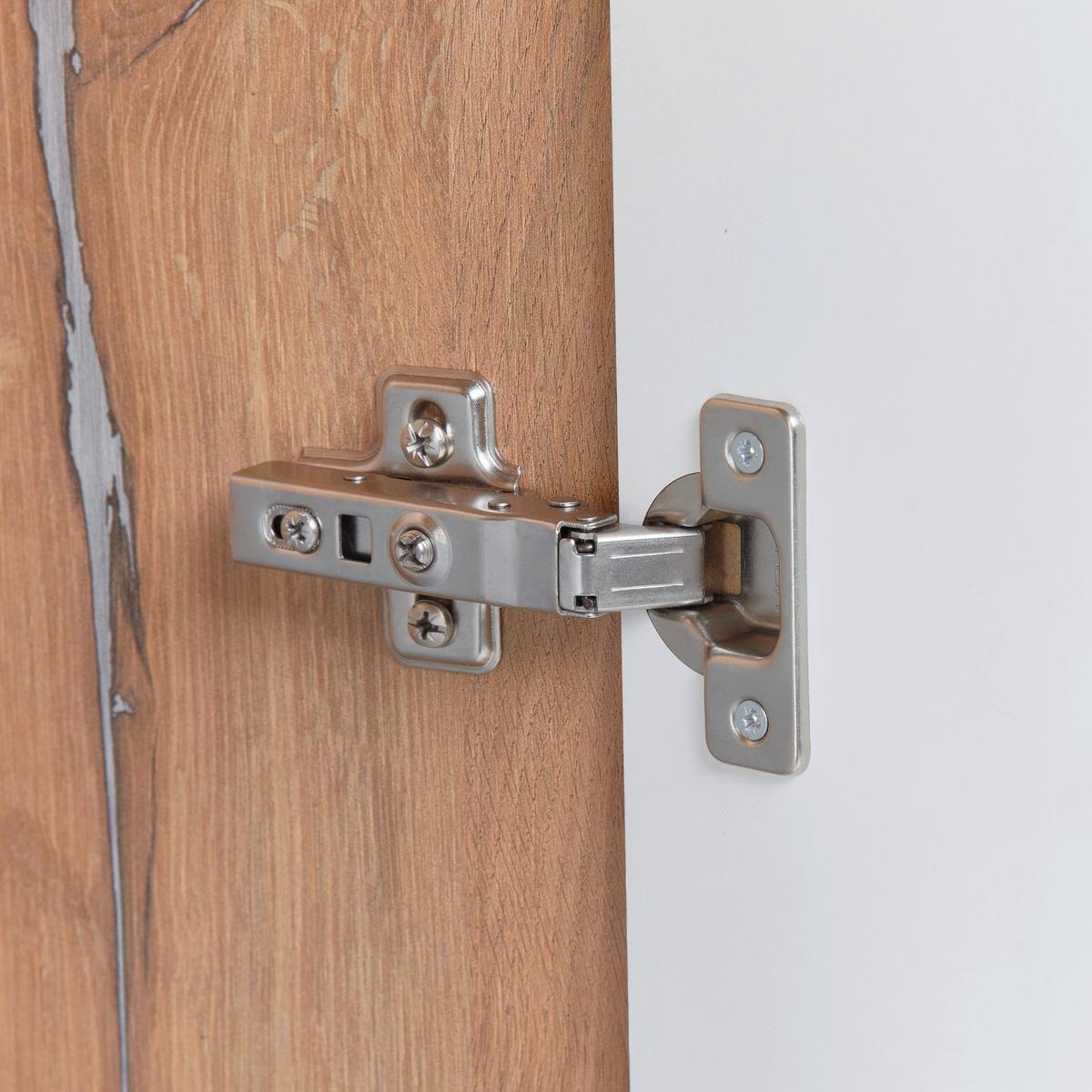 Wohnkombination 5-Tlg. Auris, Weiß/Eiche Dekor - Eichefarben/Weiß, MODERN, Glas/Holzwerkstoff (326,4/204,2/49,6cm) - Luca Bessoni