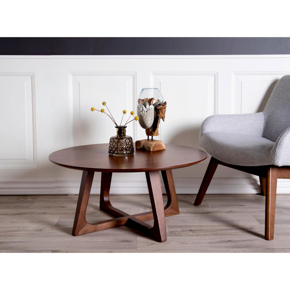 Couchtisch Hellerup Walnussfarben B: 75cm - Walnussfarben, Design, Holzwerkstoff (75/75/36cm) - MID.YOU