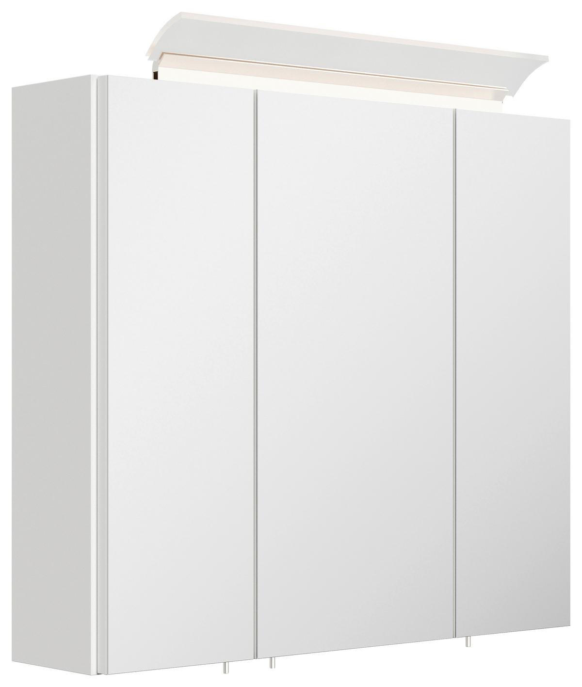 BADEZIMMER Limes, Weiß HG B: 70 cm - Weiß Hochglanz/Weiß, Basics, Keramik/Holzwerkstoff (70cm) - MID.YOU