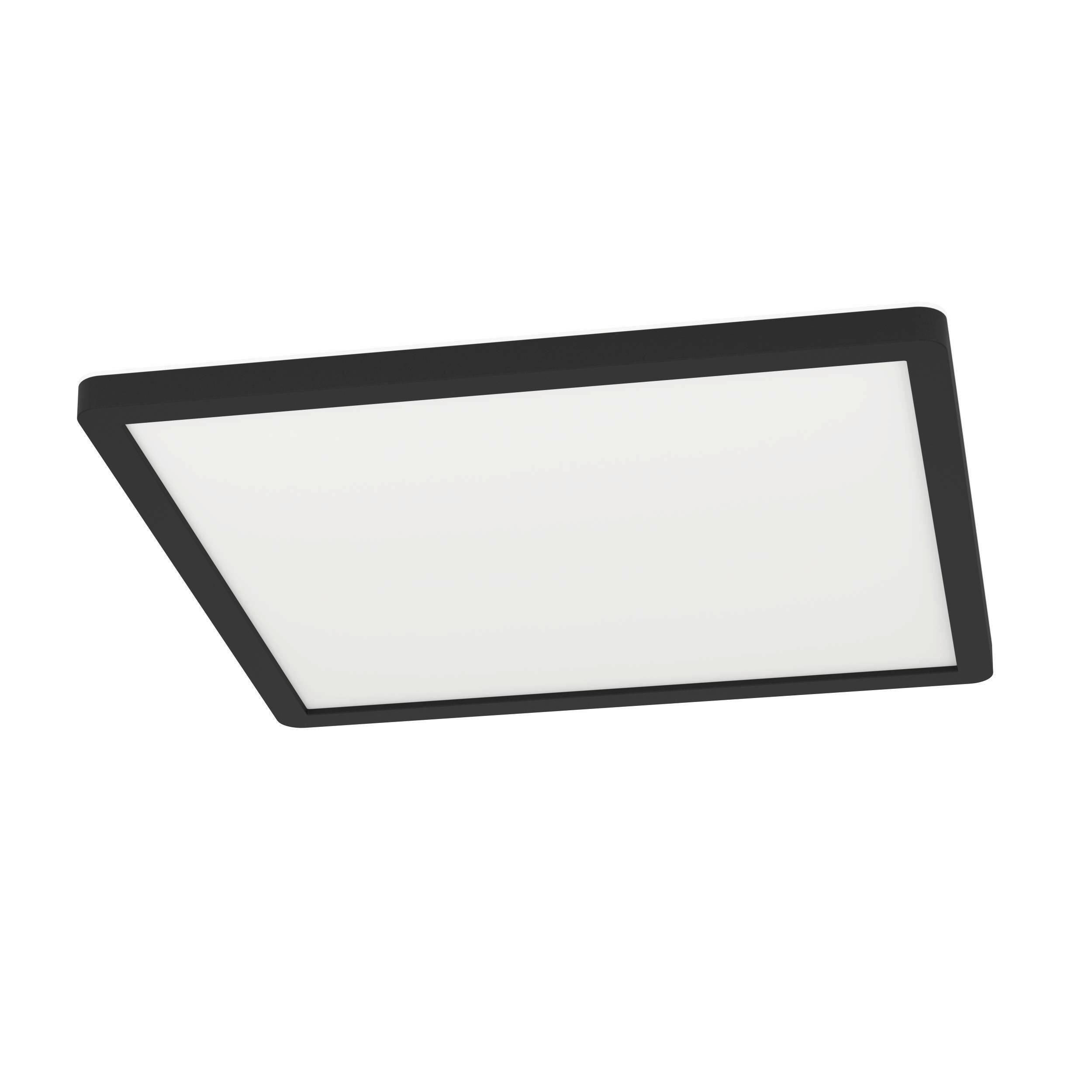 LED-Paneel Rovito-Z L: 29,5 cm mit Farbwechsler - Schwarz/Weiß, Basics (29,5/29,5/2,5cm) - Eglo