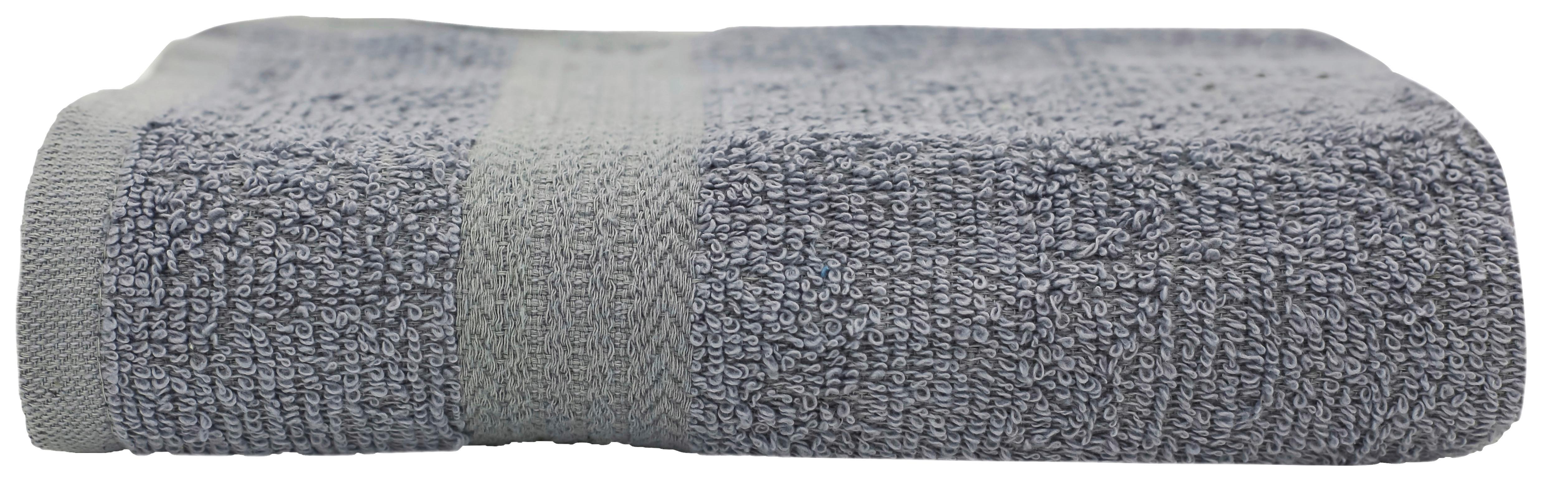 Handtuch Christina Baumwolle / Pes Silberfarben 50x100 cm - Silberfarben, KONVENTIONELL, Textil (50/100cm) - Ondega