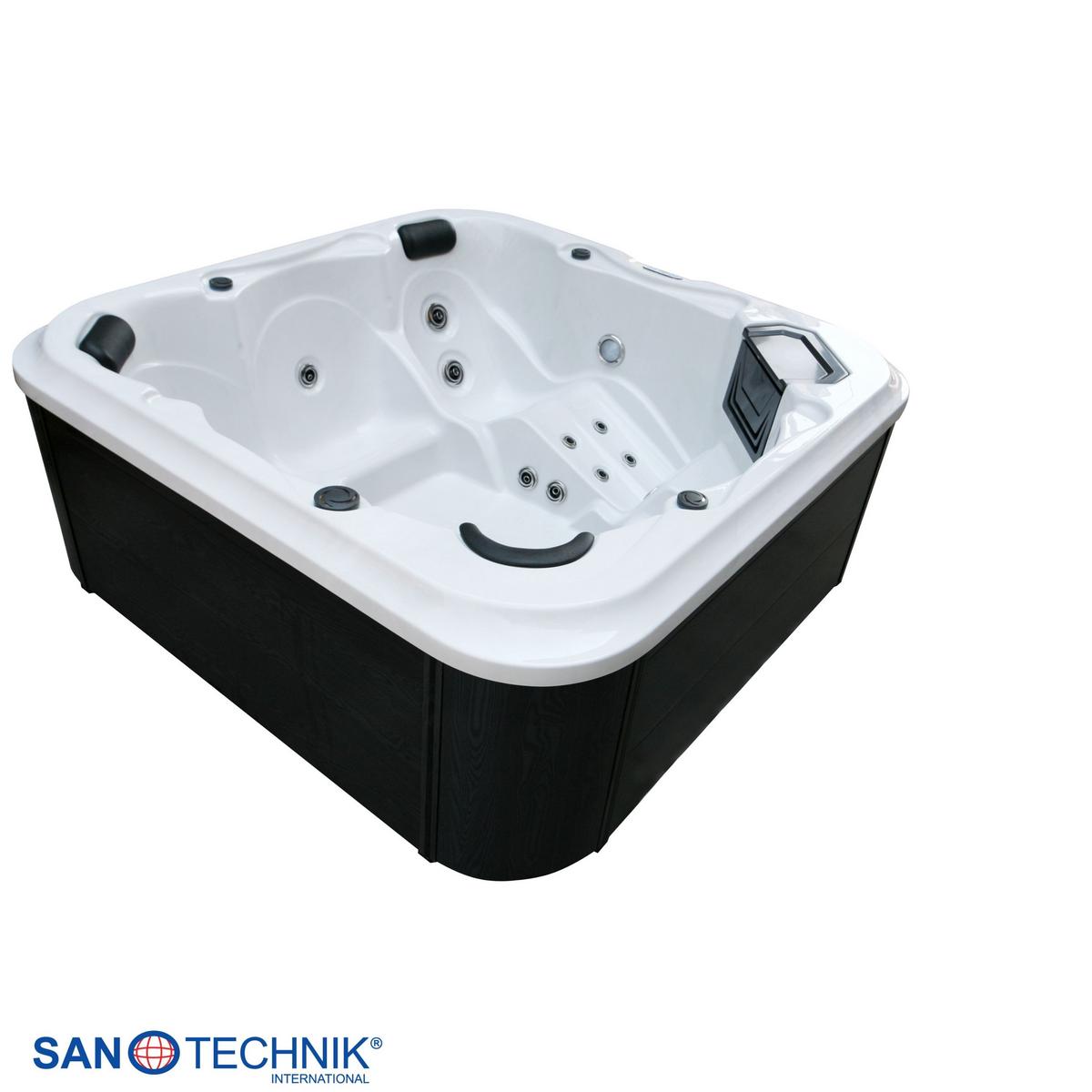 Whirlpool Kunststoff XXL1958 210x210x80 cm - Schwarz/Weiß, Basics, Kunststoff (210/80/210cm)