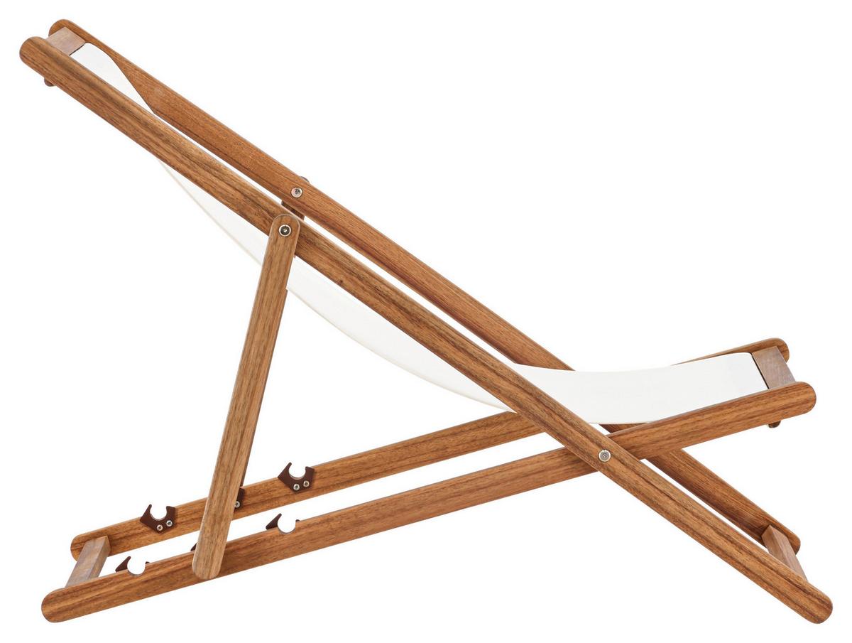 Strandsessel Peachy - Beige/Naturfarben, KONVENTIONELL, Holz/Textil (57/80/105cm) - Gardenson