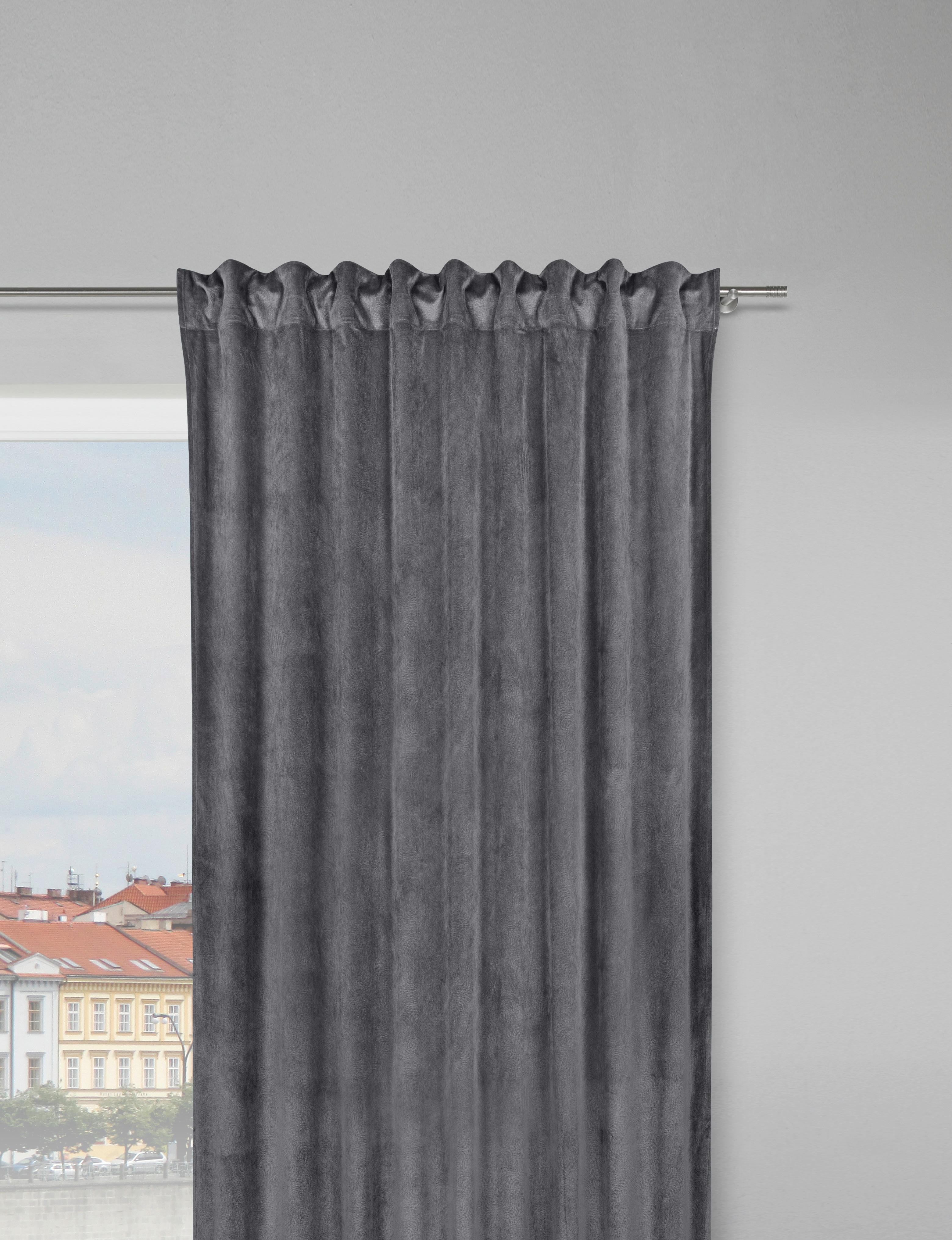 Hotový záves Bianca, 140/245cm, sivá - sivá, Konventionell, textil (140/245cm) - Modern Living