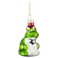 vánoční ozdoba na stromeček FIGURES -PAZ- - bílá/zelená, sklo (5/7,8/5cm) - Modern Living