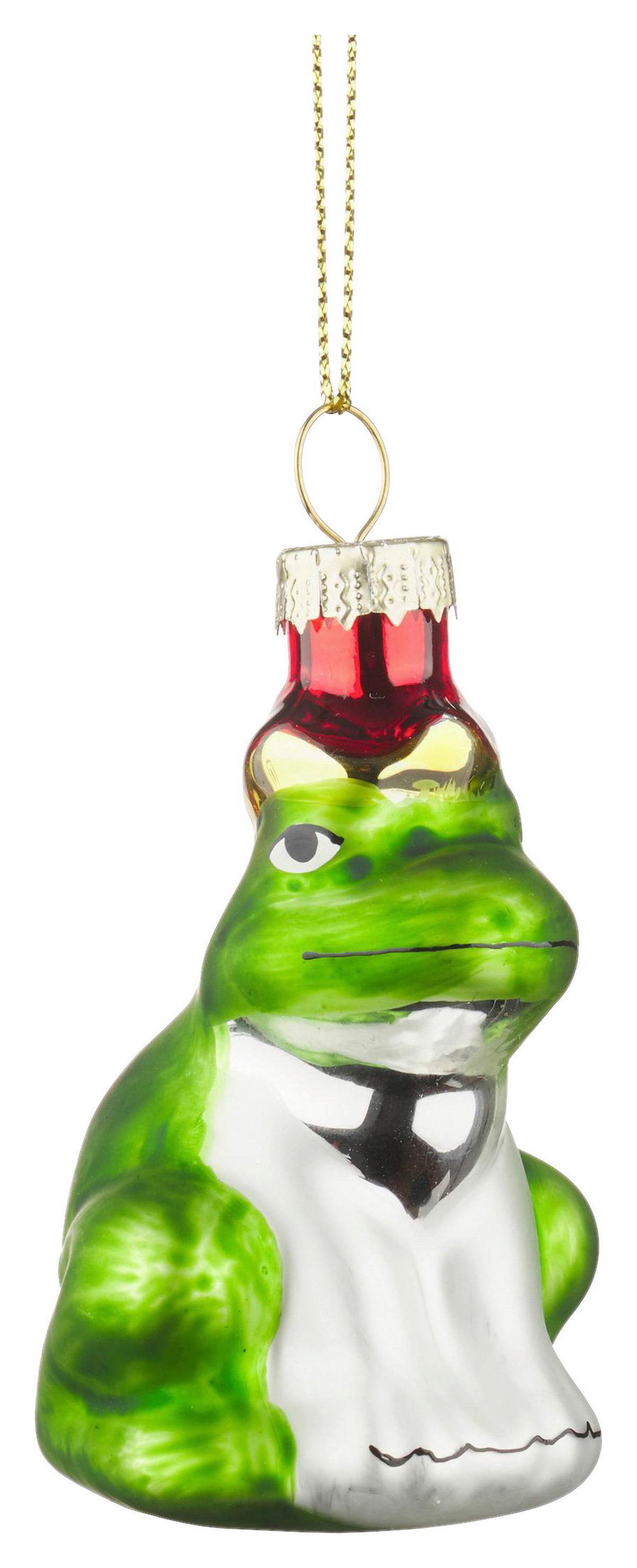 vánoční ozdoba na stromeček FIGURES -PAZ- - bílá/zelená, sklo (5/7,8/5cm) - Modern Living