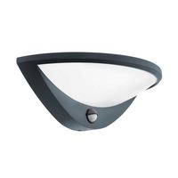 Außenwandleuchte Belcreda 9w Metall Kunststoff, Wandmontage - Anthrazit/Weiß, KONVENTIONELL, Kunststoff/Metall (33/12,5/16,5cm) - Eglo