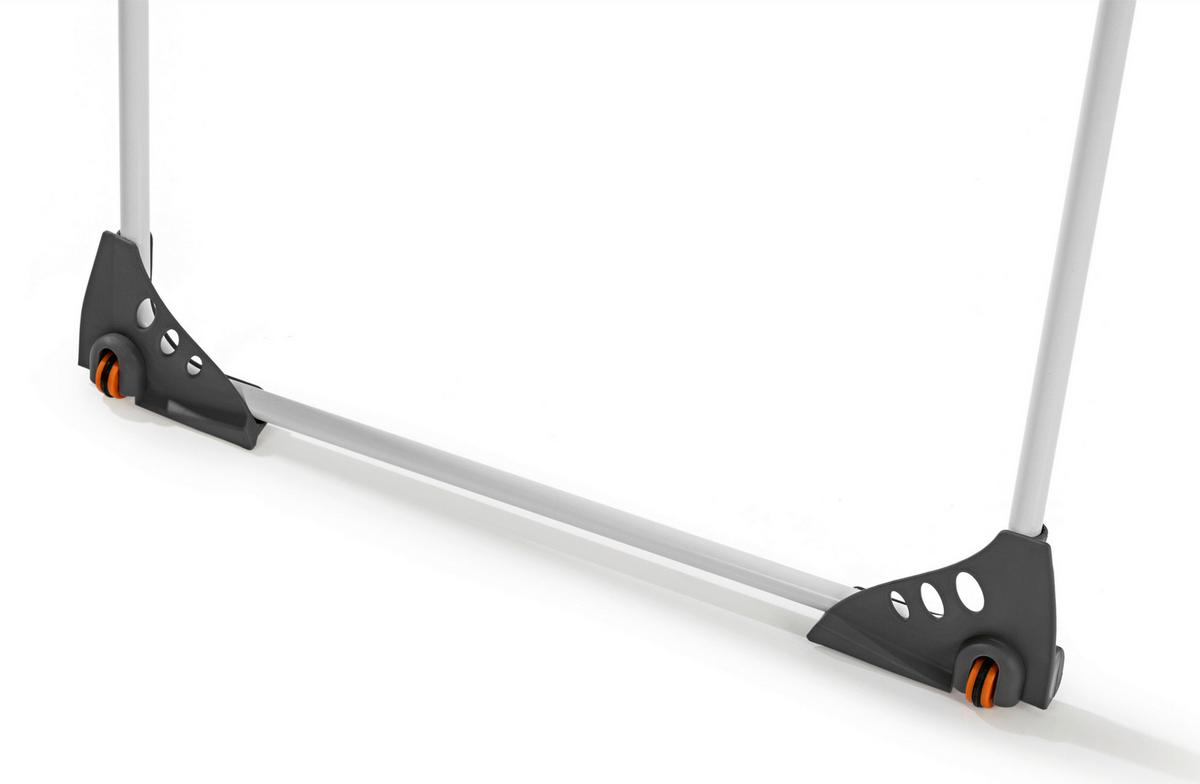 Wäscheständer Easymaxx, Grau, Weiß, Lxbxh: 258x56x100 Cm - Weiß/Grau, Basics, Kunststoff/Metall (258/56/100cm)