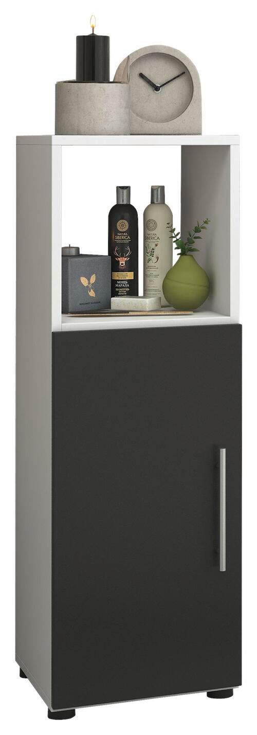 Midischrank Flandu B: 31 Cm Schwarz/weiß - Schwarz/Weiß, KONVENTIONELL, Holzwerkstoff (31/93/30cm) - MID.YOU