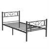 Metallbett Schwarz Lxf: ca. 90x190 cm - Schwarz, ROMANTIK / LANDHAUS, Metall (90/190cm) - Boxxx