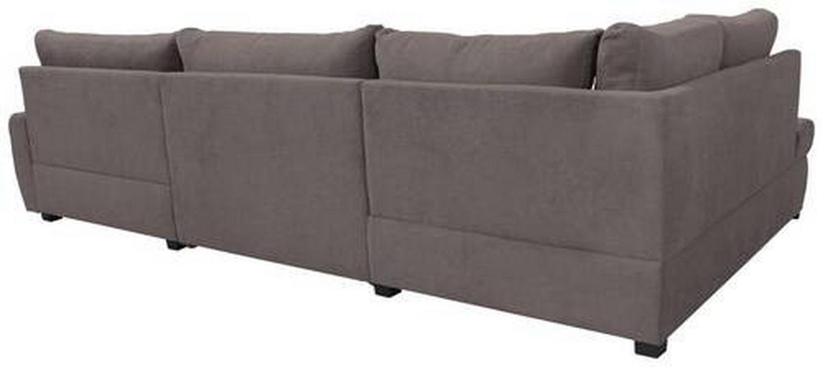 Ecksofa Canion - Chromfarben/Graubraun, Design, Textil (173/322/174cm) - Livetastic