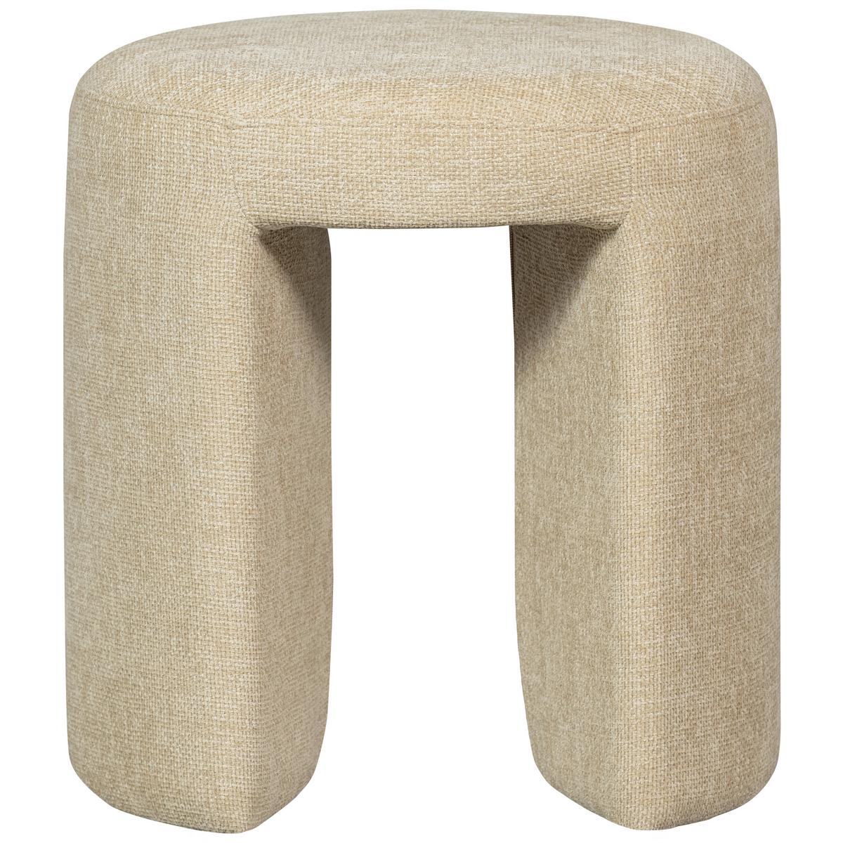 Hocker Charlie Naturfarben B: 45cm - Naturfarben, Design, Textil (45/47/45cm) - Livetastic