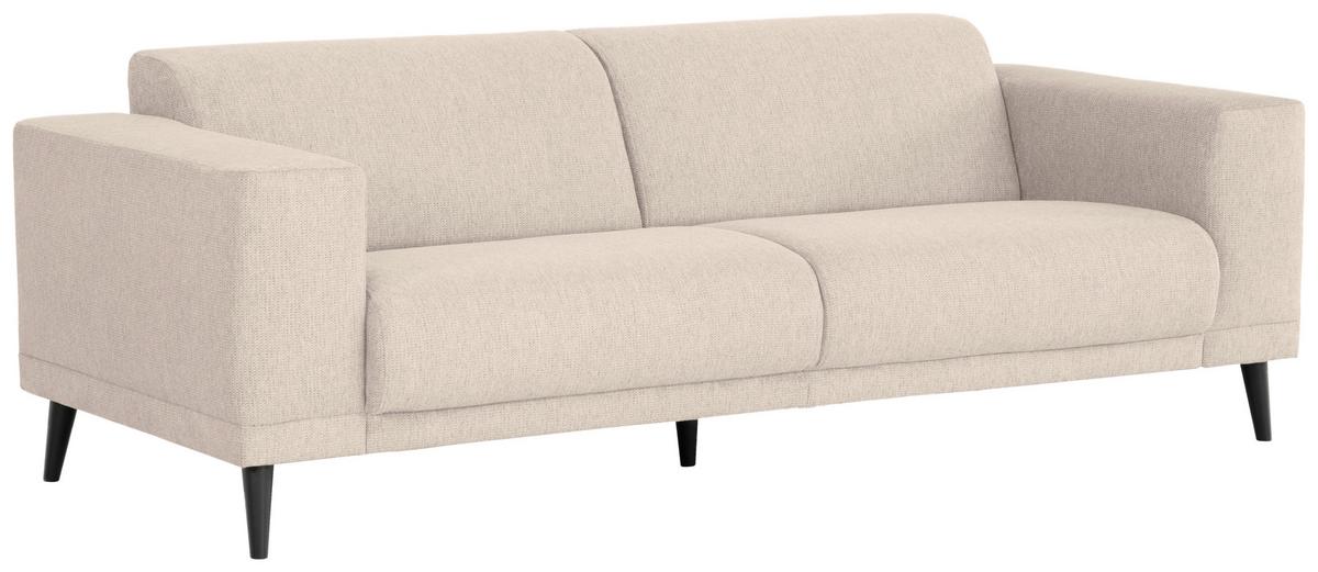 3-sitzer-sofa Oslo Beige B: 218 Cm - Beige/Schwarz, Design, Textil (218/77/93cm) - MID.YOU