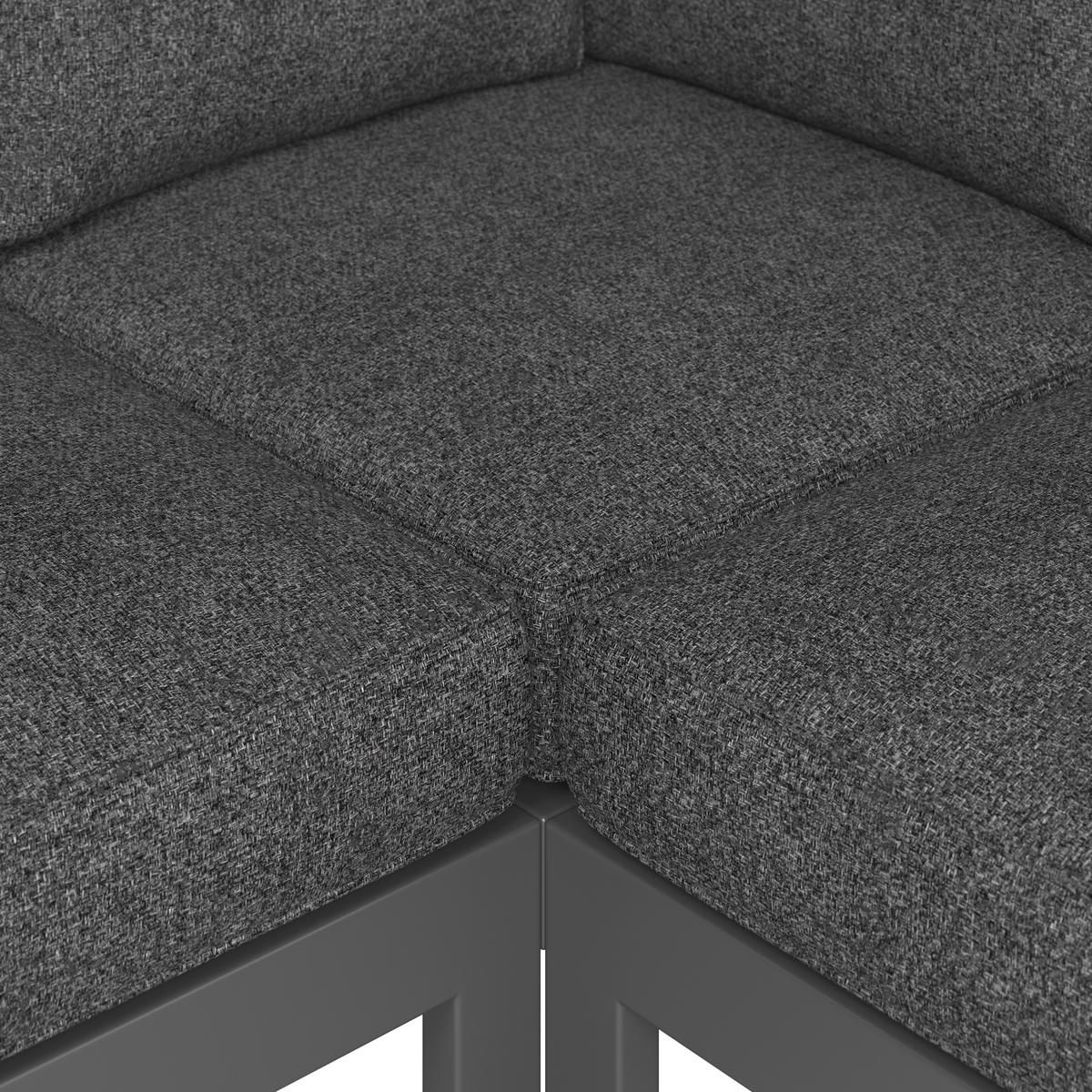 Loungegarnitur 4-Tlg Sorrent Metall/Textil/Glas mit Kissen - Anthrazit/Schwarz, MODERN, Keramik/Textil (193/193cm) - Beldano