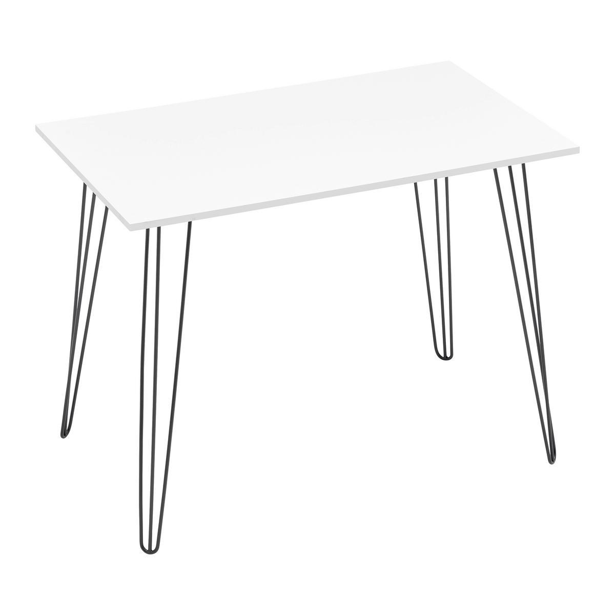 Písací stôl Marc - čierna/biela, Modern, kov/drevo (98/60/75cm) - Bessagi Home