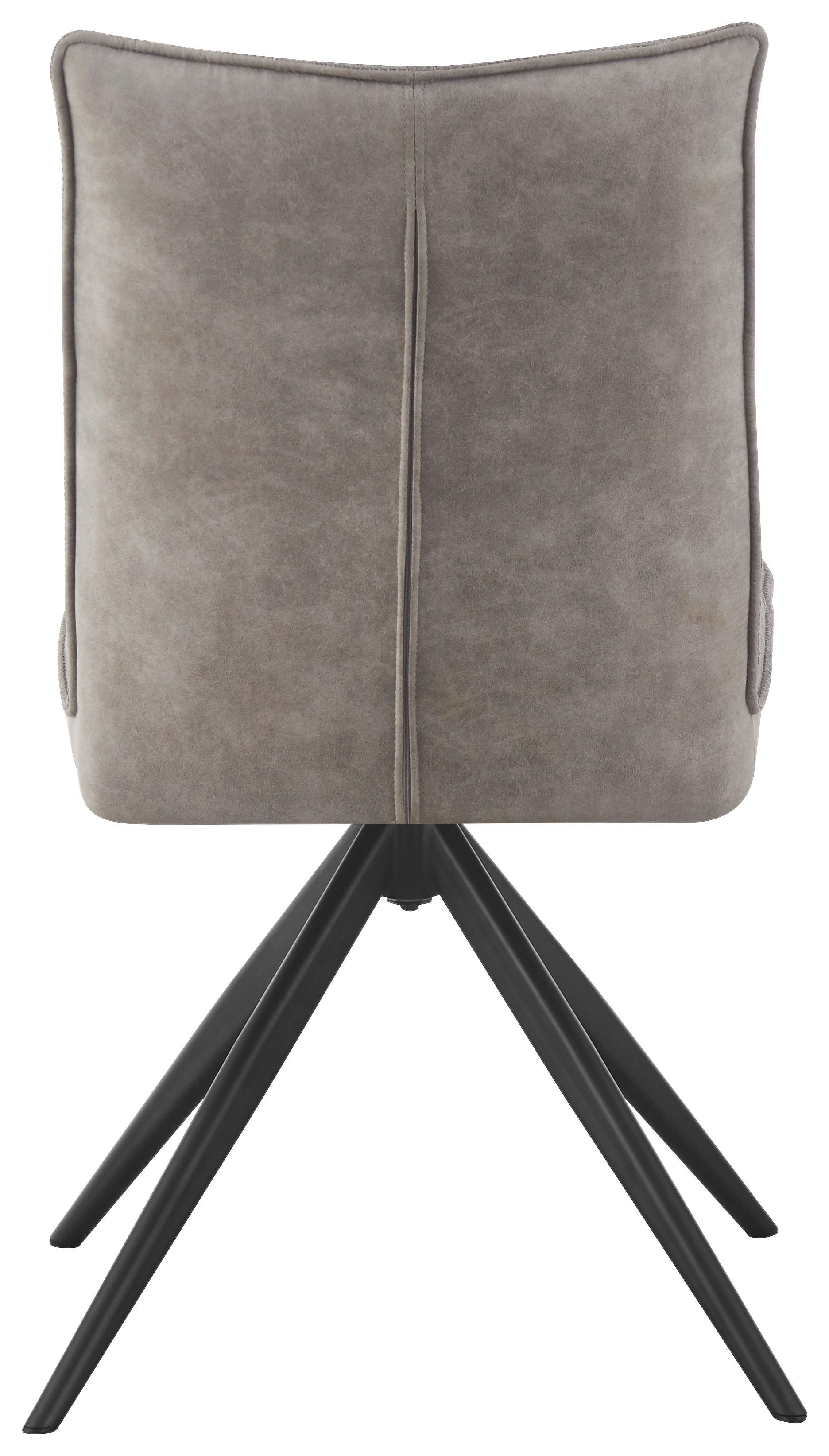 ŽIDLE MAYA - šedá/černá, Moderní, kov/textil (49/89/65cm) - Premium Living
