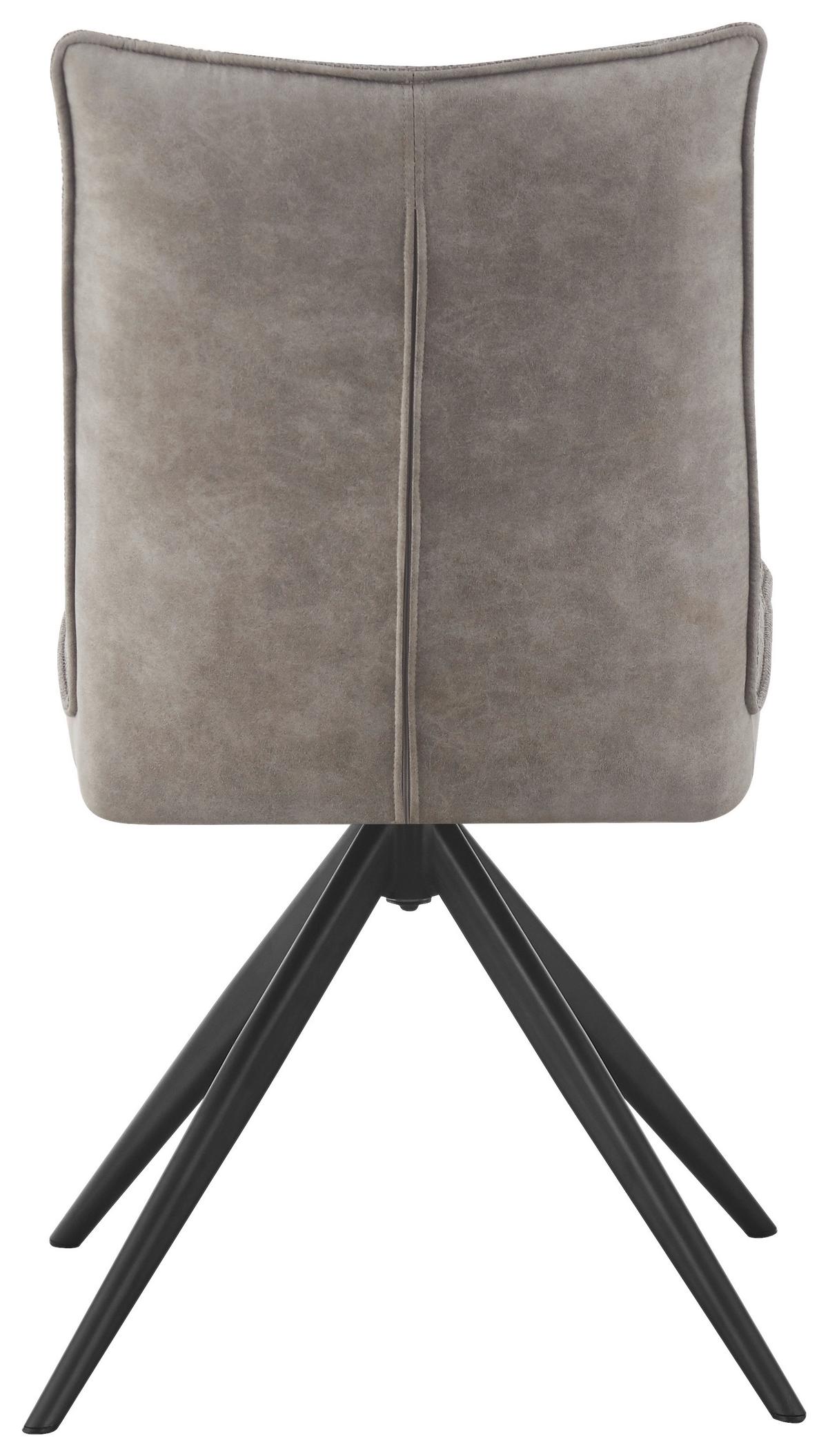 ŽIDLE MAYA - šedá/černá, Moderní, kov/textil (49/89/65cm) - Premium Living