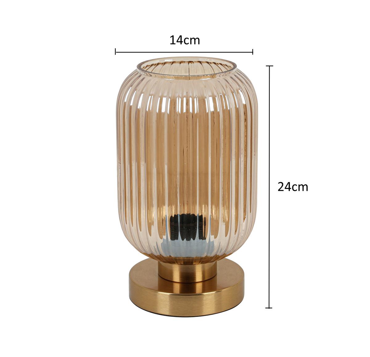 STOLNÁ LAMPA EXI - mosadzná, Modern, kov/plast (14/24cm) - Mömax