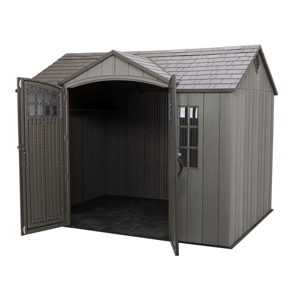 Gerätehaus versperrbar 305x244x244 cm - Dunkelgrau, Basics, Kunststoff (305/244/244cm)