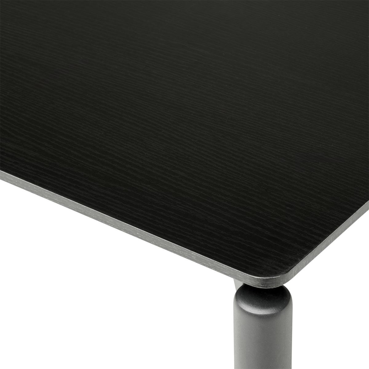 Esstisch Lean Mdf Schwarz, B: 160 cm - Schwarz, KONVENTIONELL, Holzwerkstoff/Metall (160/90/76cm) - P & B