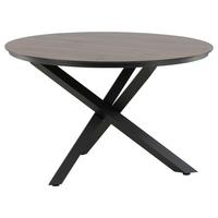Gartentisch Llama - Schwarz/Braun, KONVENTIONELL, Kunststoff/Metall (120/120/75cm) - Gardenson