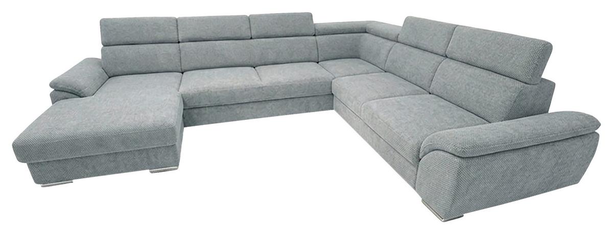 Ülőgarnitúra Bologna U - szürke, Modern, textil/fa (350/95/206cm)