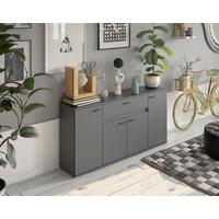 KOMODA CARMEN -BASED- - čierna/antracitová, Trend, kompozitné drevo/plast (160/80/35cm) - Based