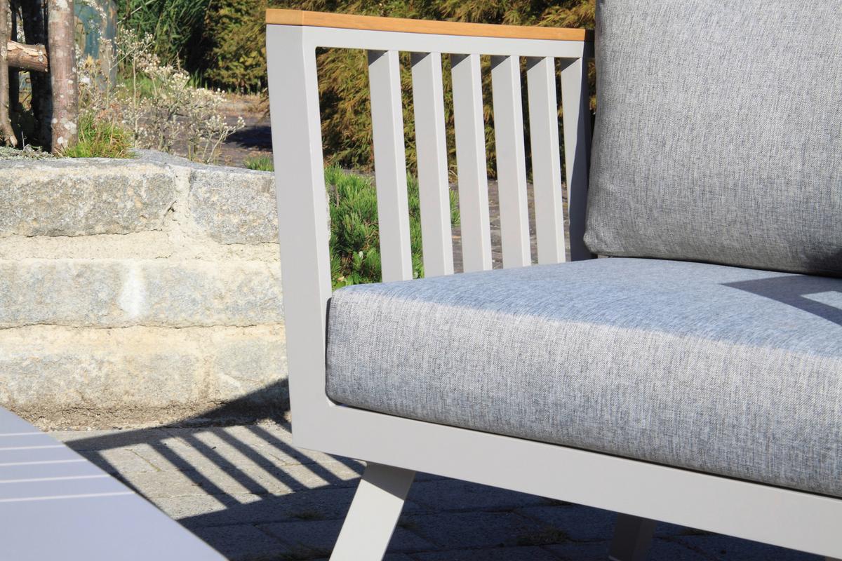 Loungegarnitur Gondola - Taupe/Grau, MODERN, Kunststoff/Textil (175/70/72cm) - Acamp