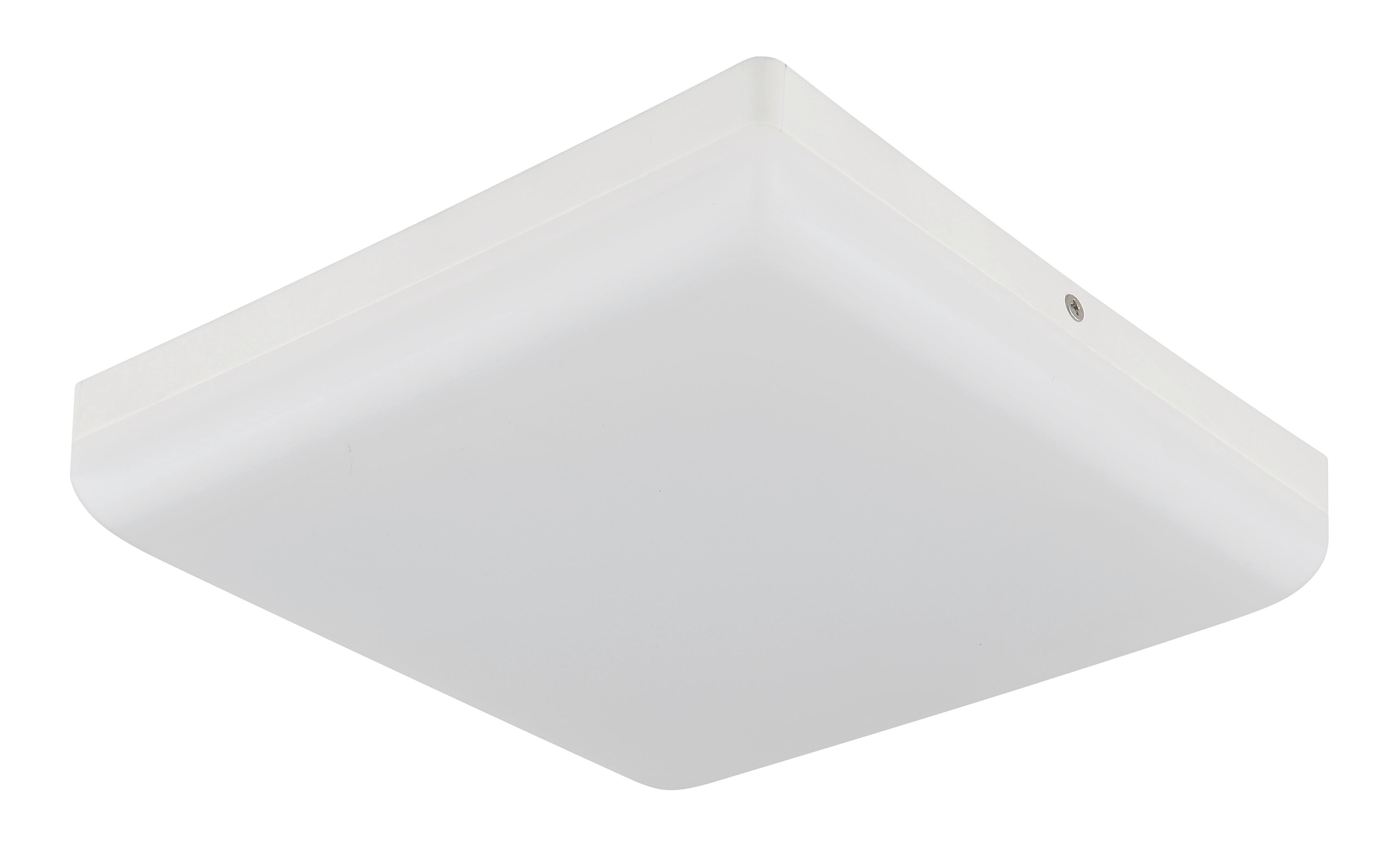 Led-deckenleuchte 12388-18w Matthew - Weiß, Basics, Kunststoff (22/22/5cm) - Globo
