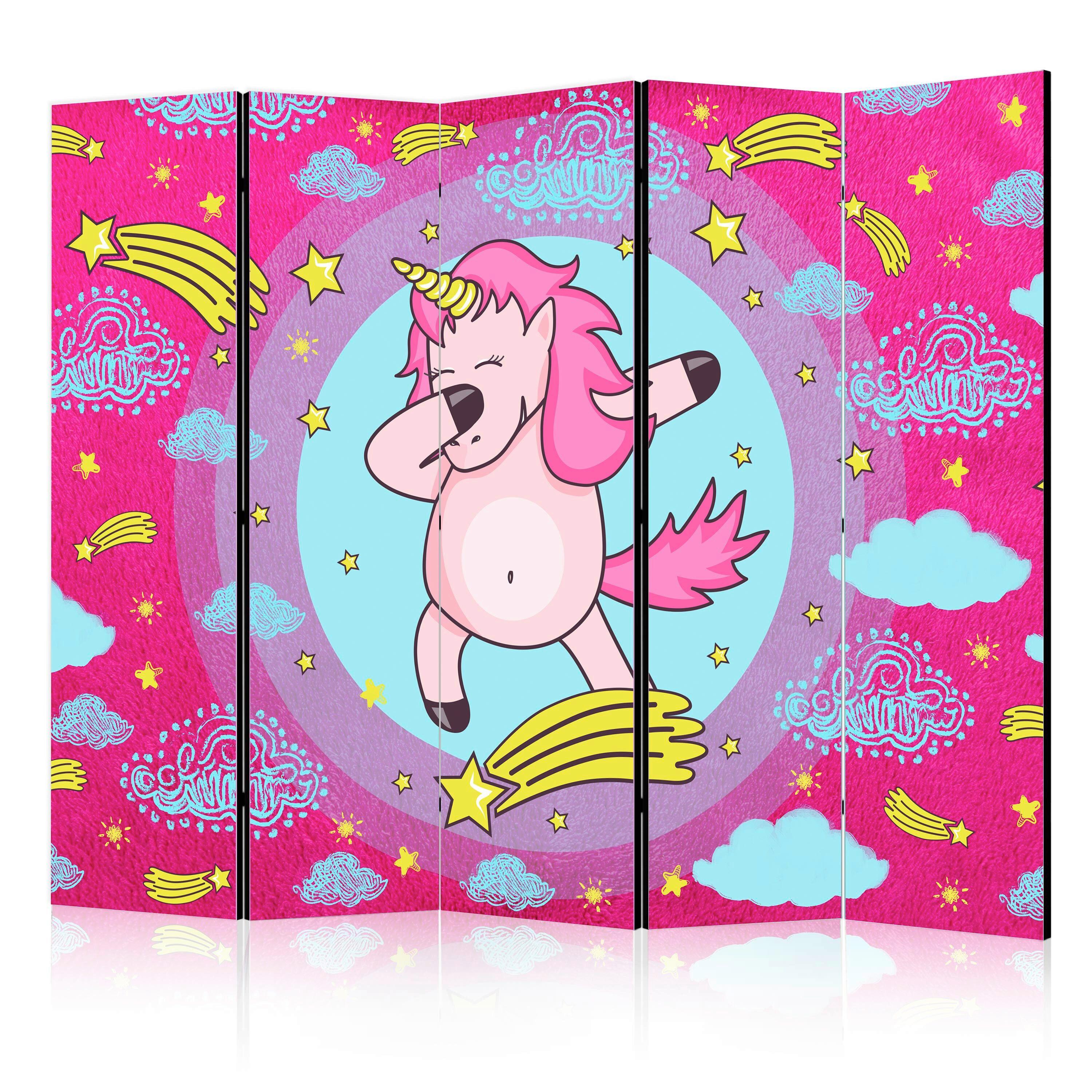 Paravent Pink Hellblau B: 225 cm