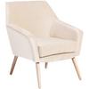 Polstersessel Mit Armlehnen Alegro Samt Creme - Buchefarben/Creme, Design, Textil (67/81/71cm) - Max Winzer