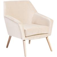 Polstersessel Mit Armlehnen Alegro Samt Creme - Buchefarben/Creme, Design, Textil (67/81/71cm) - Max Winzer